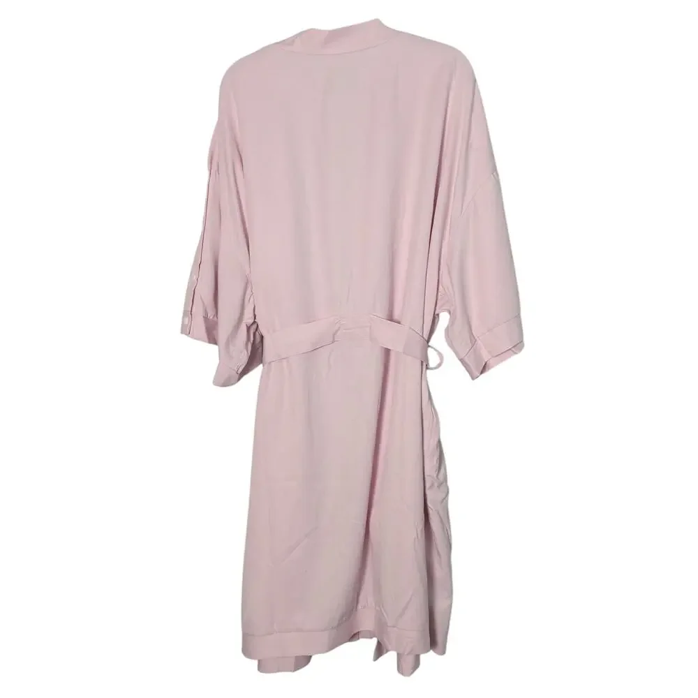 Boca Terry Sz L/XL Pink Medi-Robe Soft Spa Hospital Gown Maternity Postpartum
